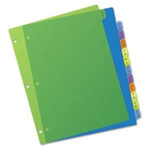  Preprinted Plastic Dividers, 11x8 1/2, A Z, Assorted 