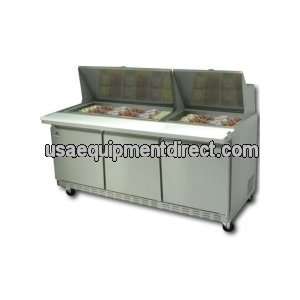  3 Door All Stainless Sandwich Salad Prep Unit 72 30 Pan 