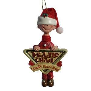  Middle Child (Dads Favorite) Boy Christmas Ornament 