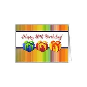  Happy 30th Birthday   Colorful Gifts Card: Toys & Games