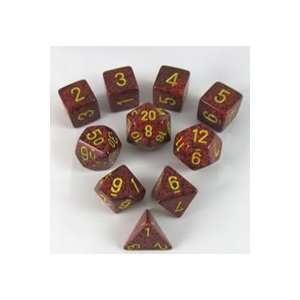  Mercury Elemental and Speckled Dice Set 10pc Set in Tube 