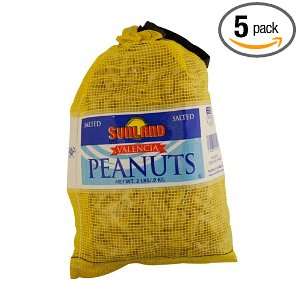 Sunland Salted Valencia Peanuts In Shell, 32 Ounce Mesh Bag (Pack of 5 
