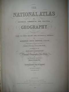 1845 Johnston Map of the World on Mercators Projection  