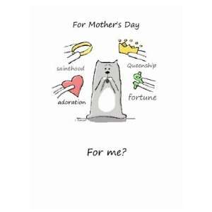  Mothers Day, Cat, Mom gifts Greeting Card Health 
