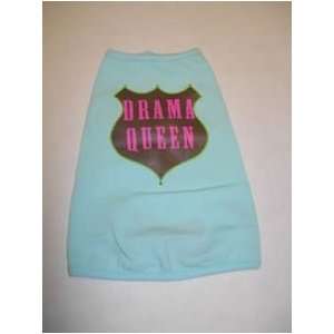   Top with saying Drama Queen Medium Blue Dog Clothing: Pet Supplies