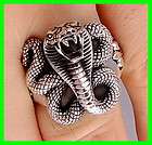 BRONZE King Cobra Snake Ring ADJUSATABLE viper reptile  