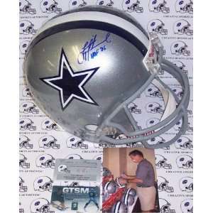  Troy Aikman Signed Dallas Cowboys Full Size Helmet: Sports 