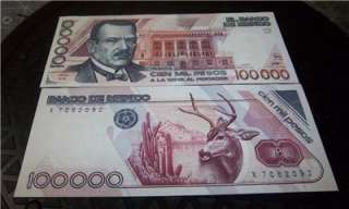   MEXICO~100,000 pesos PLUTARCO ELIAS CALLES~TYPE A SEP 2/1991~SCARCE