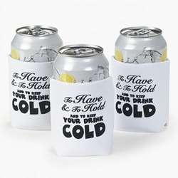 TO HAVE & TO HOLD Soda Can Insulator Wedding Favor Decoration Koozie 