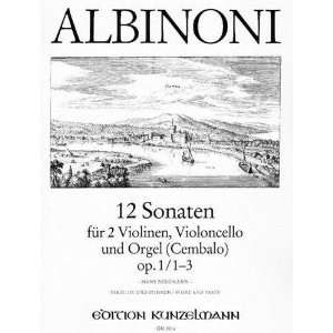  Albinoni, Tomaso   12 Sonatas, Op. 1: Nos. 1 3   Two 