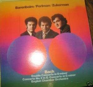 Barenboim Perlman Zukerman Bach Concertos Angel #S36841  