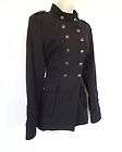 New! Sanctuary Black Ponte Military Style Jacket Double Breasted M $ 