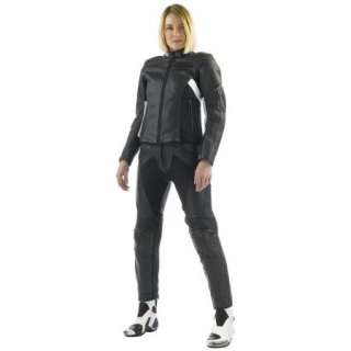 DAINESE G. CAGE PELLE LADY JACKET EUR 42 US 10 S SM BLACK/WHITE 