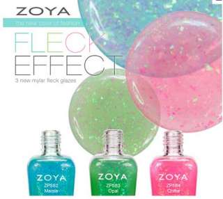 ZOYA NAIL POLISH ~ FLECK EFFECT ~ TRIO SET CHLOE, OPAL, MAISIE SPRING 