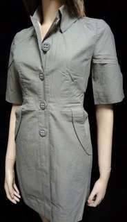 NWT TULLE ANTHROPOLOGIE 60s CASUAL GRAY BUTTON UP DRESS JACKET RETAIL 