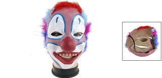Head Wear Plumes Laugh Joker Clown Scary Rubber Mask  