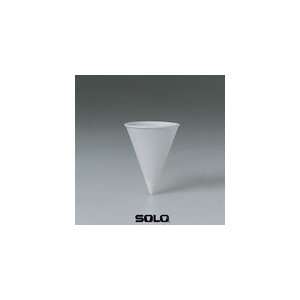  Solo 4 Oz. Paper Cone Rolled Rim Cups White Health 