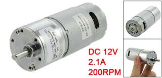 6mm Diameter Output Shaft 12V 2.1A DC Gear Motor 200RPM  