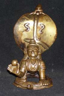Antique Traditional Indian Ritual Bronze Statue Krishna Turtle Rare 