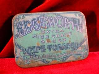 Antique EDGEWORTH PIPE TOBACCO Cigarette TIN BOX  