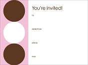 Product Image. Title Youre Invited Pink Dot Fill In Invitation Set 