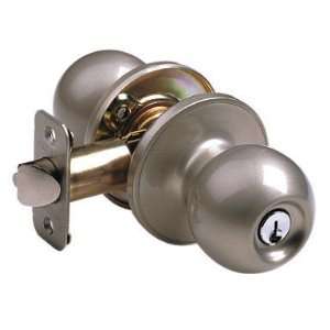  Pamex FT3700 Saturn Polished Brass Keyed Entry Knobset 