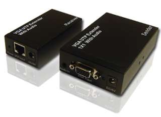 In 1 VGA Balun CAT5 Extender + Stereo Audio Balun CAT5 Extender