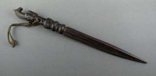 10 Old Tibet Tibetan Wood Hayagriva Phurpa Dagger  