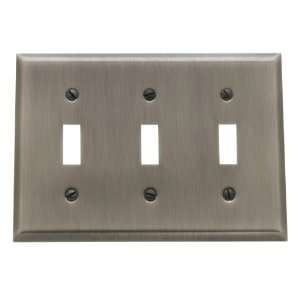   Edge Triple Toggle Solid Brass Switch plate 4770.CD