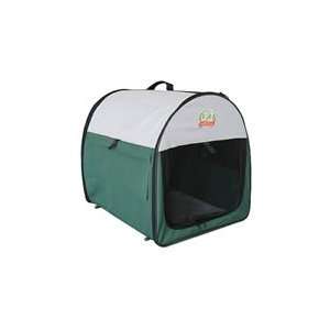  Soft Sided Dog Crate with Mat in Green Size: X Small (20.5 
