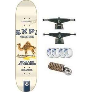 Expedition Skateboard Angelides Camel Skeleton   8.06 w/Mini Logos 