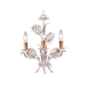 Crystorama 4813 AW Southport   Three Light Chandelier, Antique White 