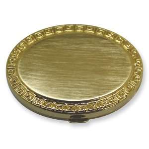  Gold tone Edge Design Pillbox: Jewelry