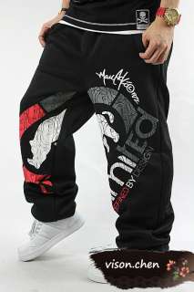 HIPHOP B BOY Ecko Mens SkateBoarding SweatPants Cotton padded trousers 