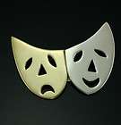 Vintage Mexico Sterling Silver Brass Comedy Tragedy The