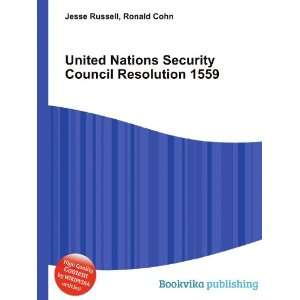  United Nations Security Council Resolution 1559 Ronald 