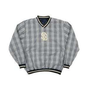 San Diego Padres REVERSIBLE Plaid Pullover   Plaid/Navy Large