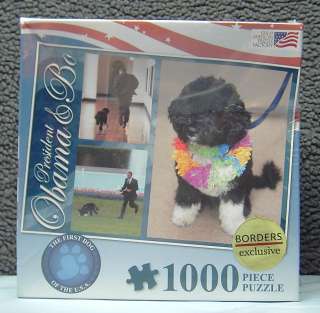 President Obama & Bo 1000 Pc Jigsaw Puzzle by Borders  