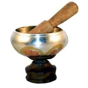  Tibetan Silver Buddhist Singing Bowl, 4 Inches Everything 