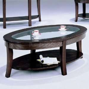  World Imports Wood / Glass Cocktail Table 50012 CT: Furniture & Decor