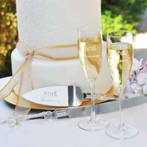  Baby Keepsake: 50th Wedding Anniversary Flutes and Cake 