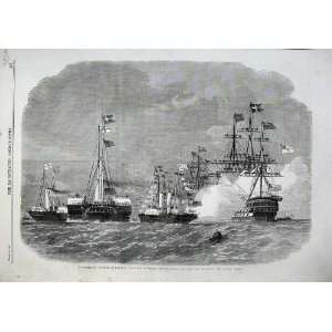   1863 Princess Wales Squadron Ship Saluting Royal Yacht: Home & Kitchen