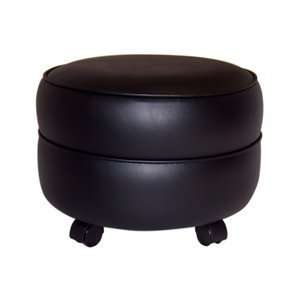 NW Enterprises 100R Vblack BNFT Classic Round Ottoman  