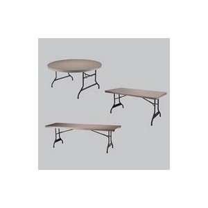   Commercial Folding Table, 60 Round, 30 High, Putty: Home & Kitchen