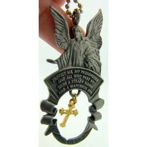   St Saint Michael Cross Protect Car Rear View Mirror: Everything Else