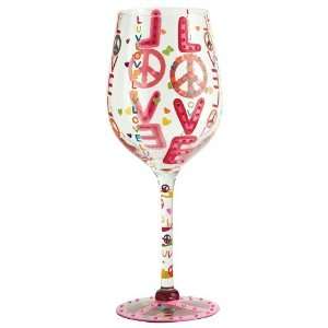 Lolita Love My Wine, Giant Wine Glass, Peace with Love:  
