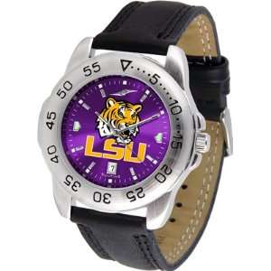 Louisiana State University Tigers Sport Leather Band Anochrome   Mens