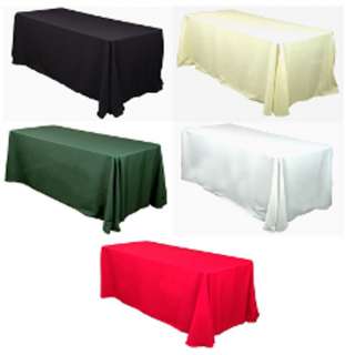 20 Pack of 90 x 132 Polyester Tablecloths   12 Colors  