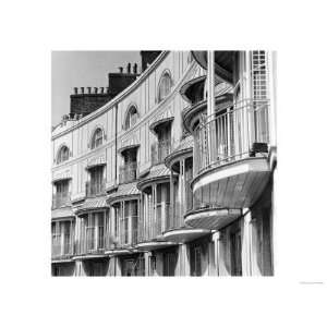  Facade of Building with Iron Balcony Detail Giclee Poster 