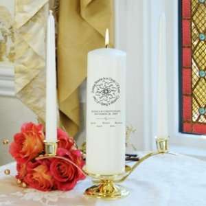  Blended Family Unity Candle Set w/Holder White/Ivory: Home 